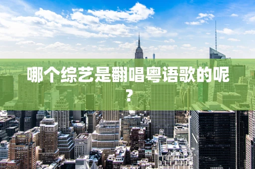 哪个综艺是翻唱粤语歌的呢？