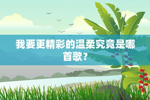 我要更精彩的温柔究竟是哪首歌？