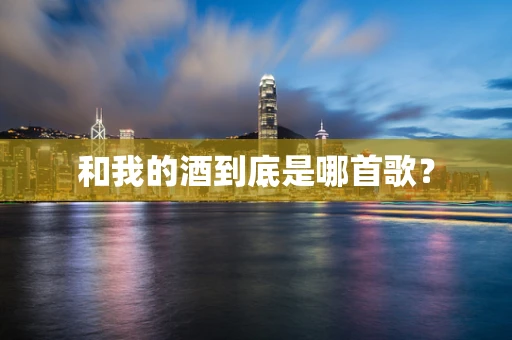 和我的酒到底是哪首歌？