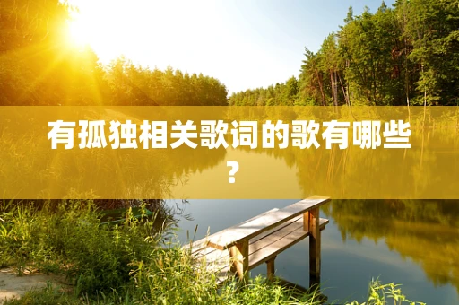 有孤独相关歌词的歌有哪些？
