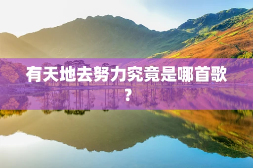 有天地去努力究竟是哪首歌？