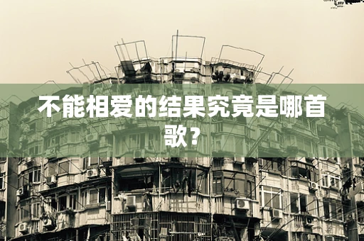不能相爱的结果究竟是哪首歌？