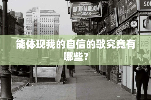 能体现我的自信的歌究竟有哪些？
