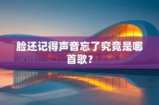 脸还记得声音忘了究竟是哪首歌？