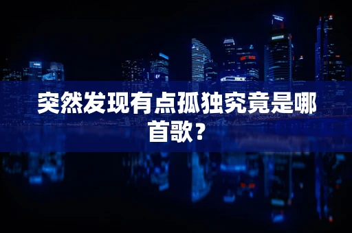 突然发现有点孤独究竟是哪首歌？