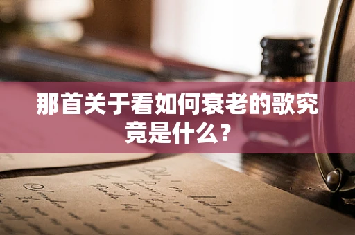 那首关于看如何衰老的歌究竟是什么？