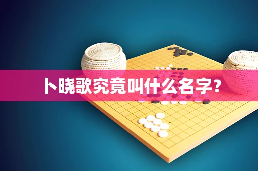 卜晓歌究竟叫什么名字？