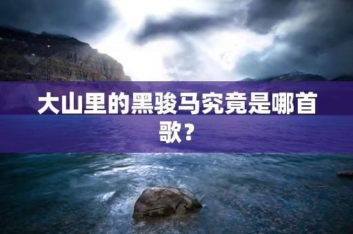 大山里的黑骏马究竟是哪首歌？
