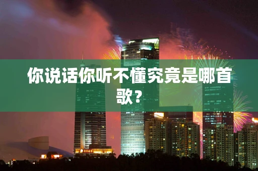 你说话你听不懂究竟是哪首歌？