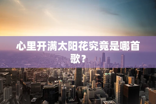 心里开满太阳花究竟是哪首歌？