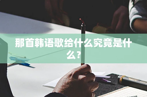 那首韩语歌给什么究竟是什么？