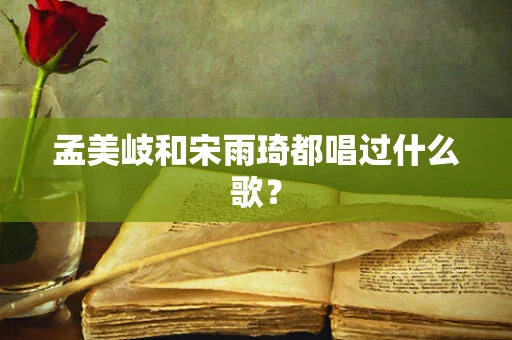 孟美岐和宋雨琦都唱过什么歌？
