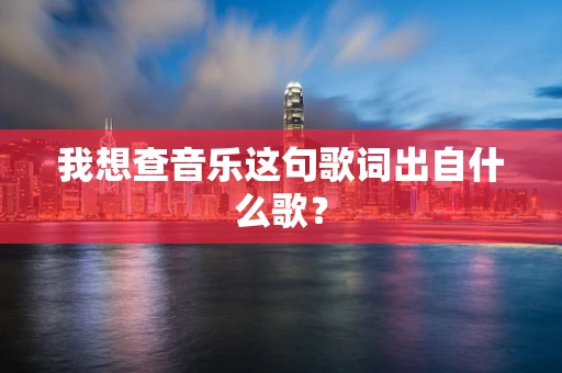 我想查音乐这句歌词出自什么歌？