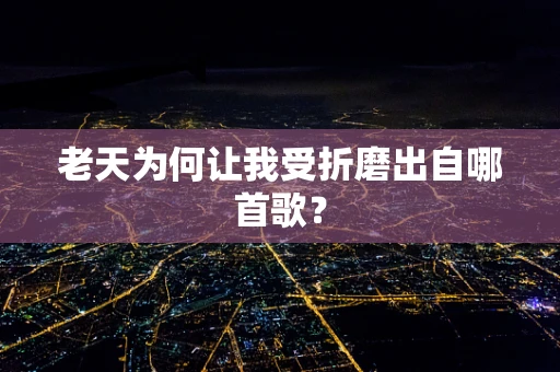 老天为何让我受折磨出自哪首歌？