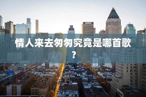 情人来去匆匆究竟是哪首歌？
