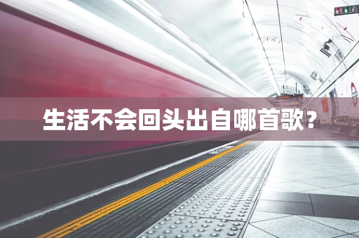 生活不会回头出自哪首歌？