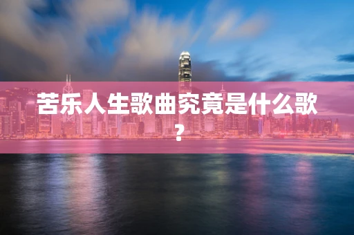 苦乐人生歌曲究竟是什么歌？
