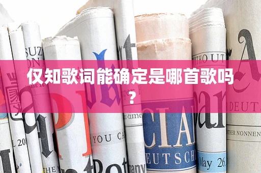 仅知歌词能确定是哪首歌吗？