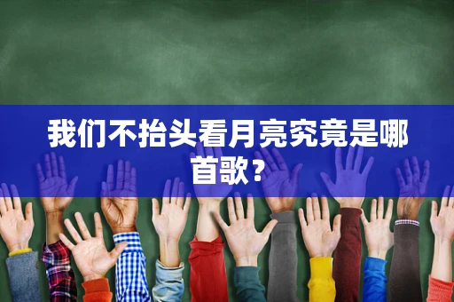 我们不抬头看月亮究竟是哪首歌？