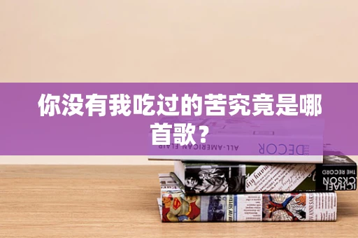 你没有我吃过的苦究竟是哪首歌？