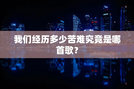 我们经历多少苦难究竟是哪首歌？