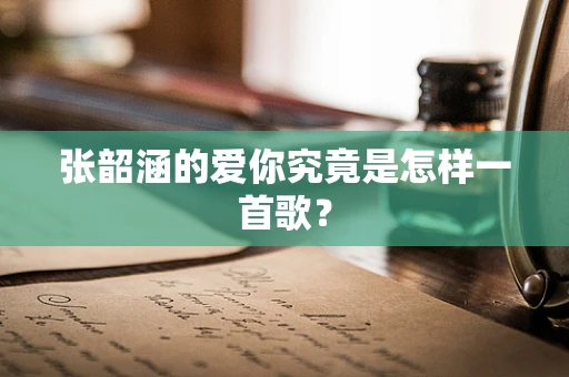 张韶涵的爱你究竟是怎样一首歌？