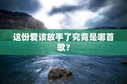 这份爱该放手了究竟是哪首歌？