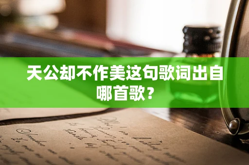 天公却不作美这句歌词出自哪首歌？