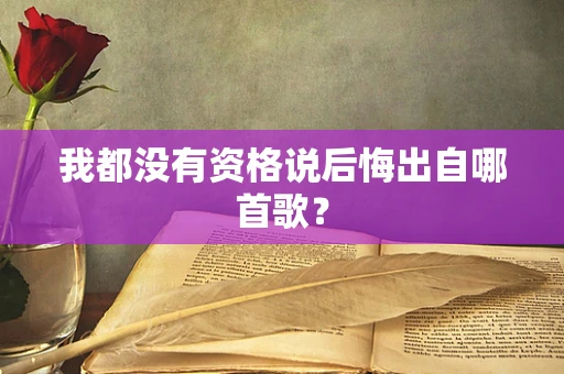 我都没有资格说后悔出自哪首歌？